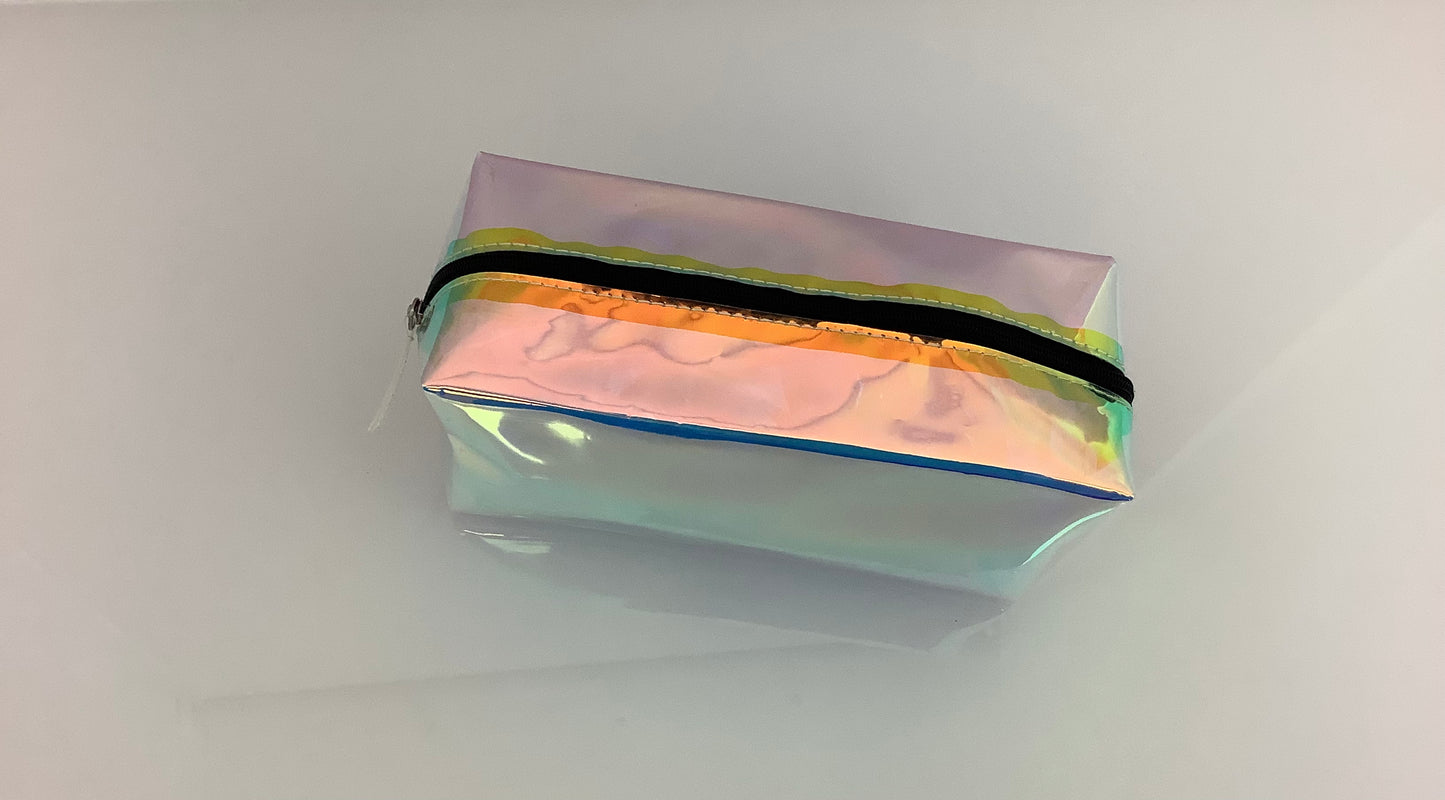 Holografische Make-up Tasche / Transparent/ Hologramm / Make-up Box / Reißverschluss / Cosmetic / Wasserschutz